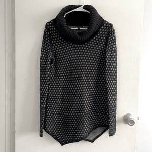 Express cowl neck patterned tunic sweater